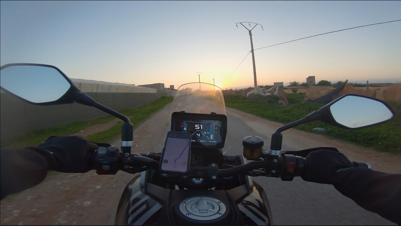 Amskroud l Sunset POV Ride l QJ Motor SRT 600SX l E:4