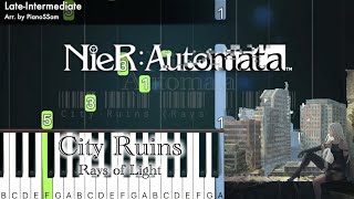 [Late-Intermediate] City Ruins (Rays of Light) - NieR: Automata | Piano Tutorial with Finger Numbers