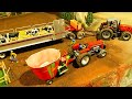 Rc Tractor Moving Cows On The Farm - Farming Action With Heavy Machinery - Massey Ferguson At Work