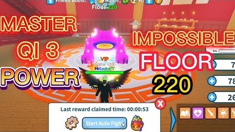 Doing Most Impossible Tower Floor 220 in Weapon Fighting Simulator | I unlocked Master Qi 3.