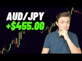 Live Forex Trading How To Make 455 Trading AUD JPY Simple Trading
