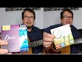 Elixir vs cleartone strings comparison on taylor 110e acoustic guitar  edwine