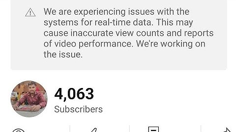 we are experiencing issues with the systems for realtime data yt studio | real time data