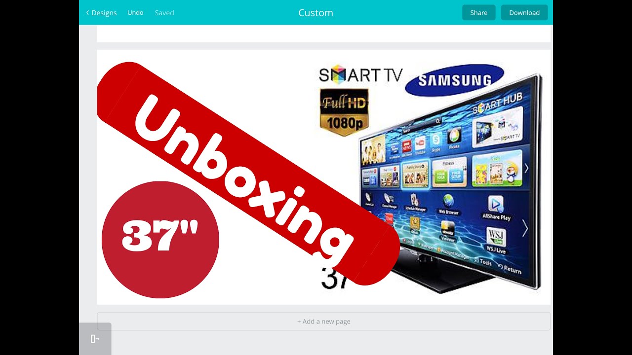 Samsung Smart TV Unboxing UE37ES5500 YouTube
