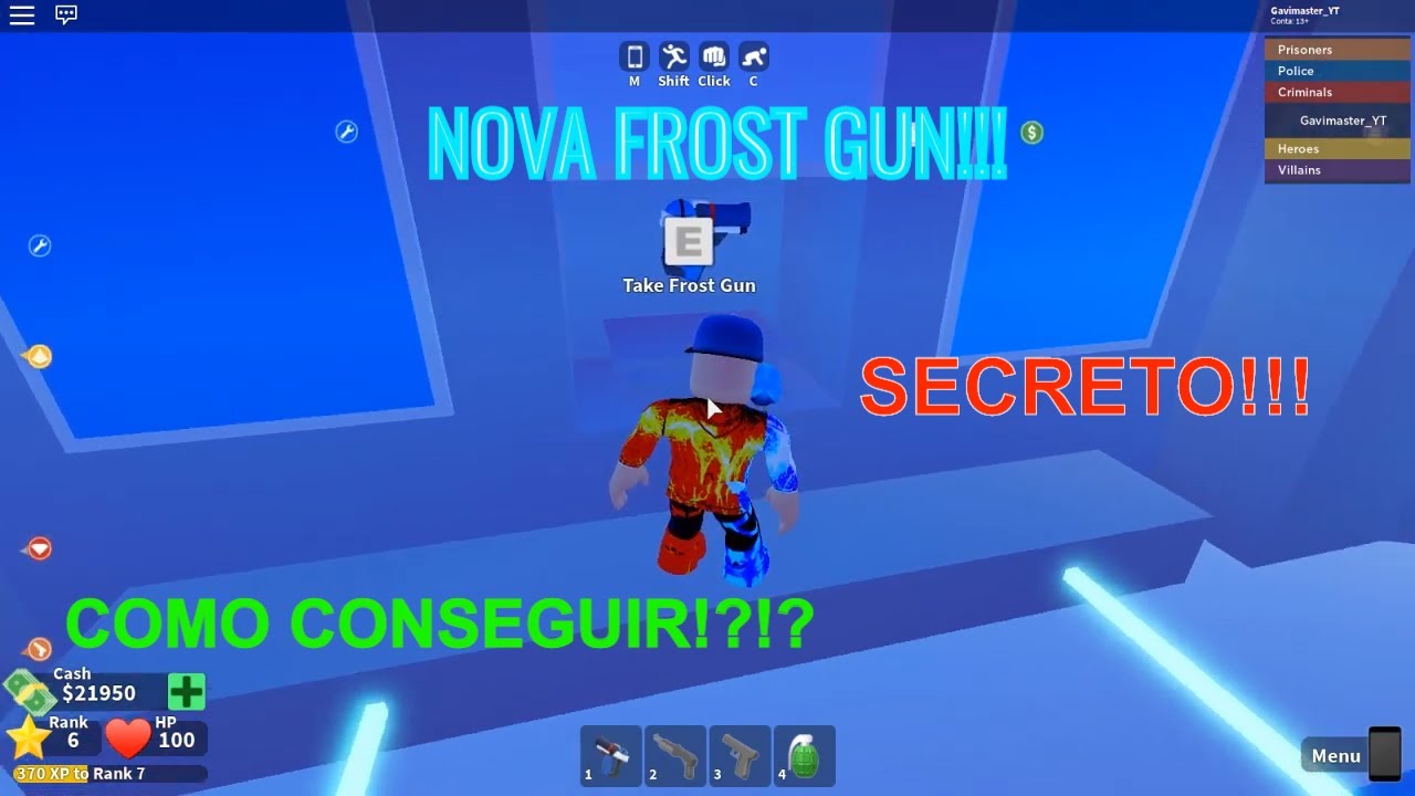 Tutorial Como Conseguir A Nova Frost Gun Do Mad City Youtube - como roubar a joalheria do mad city no roblox youtube