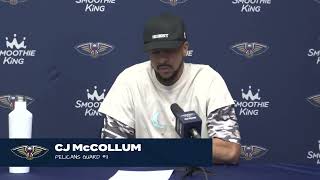 CJ McCollum on Brandon Ingram, Play-In adjustments | Pelicans-Lakers Postgame Interview 4\/14\/24