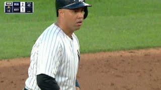 MIN@NYY: Beltran puts Yanks on the board with double