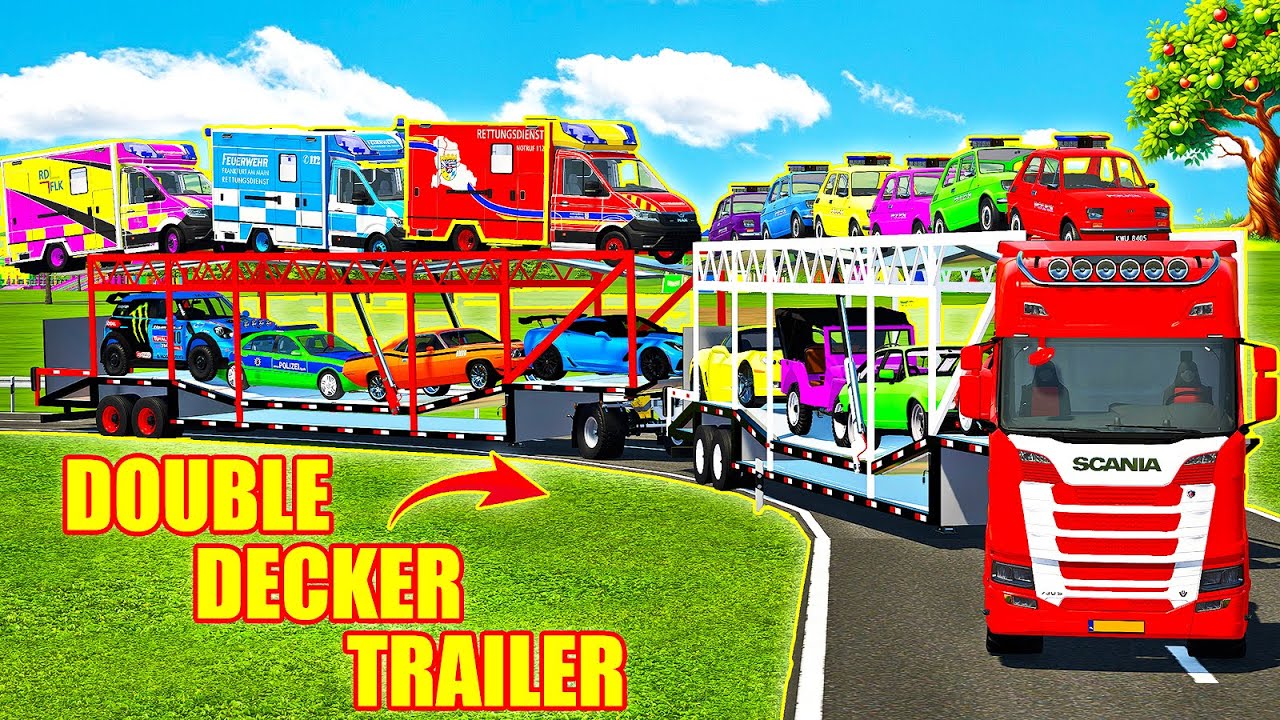 INSANE Oversized Double Storey CAR Transport & Sugar Beet Harvesting! Farming Simulator 22 FS 25