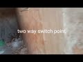 electrician work wall piping