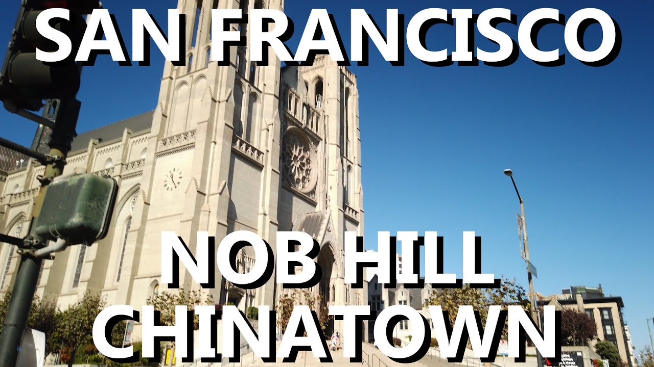 San Francisco, California Walking Tour - Nob Hill to Chinatown [3D Sound]