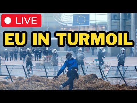 🚨 LIVE: Farmers Target European Parliament 🔥