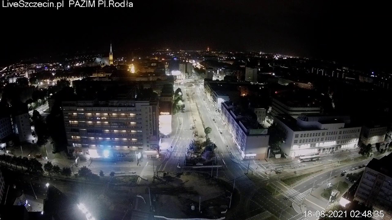 Szczecin kamery na żywo Plac Rodla - Traffic Cams | LiveSzczecin.pl 24h/Live