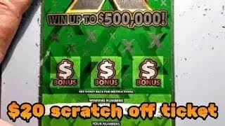 50 X THE CASH    $20 MAINE scratch off ticket