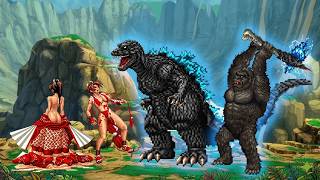Mai Shiranui 🆚 Godzilla &amp; Kong #mugen #ikemengo #extras