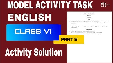 English model activity task class VI part 2 complete answer sheet || Banglar shiksha portal hometask