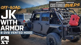OffRoad 2016 JK Jeep Wrangler with Armor & DV8 Vented Hood | ExtremeTerrain Customer Build