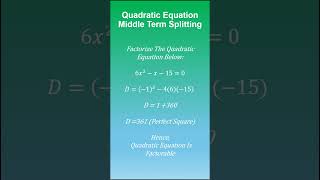 JEE Mathematics Trick | Quadratic Equations | Middle Term Splitting | @PhysicsWallah @unacademy