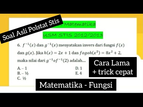 Soal Fungsi Matematika POLSTAT STIS || Cara Lama vs Cara Cepat