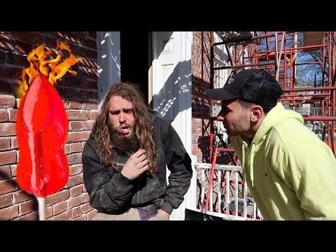 Paying Guy To Eat World's Hottest Lollipop!