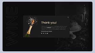 Creating a Popup Modal using CSS HTML and Javascript. Dark Theme