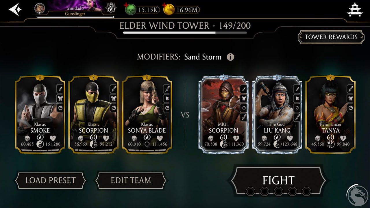 Elder Wind Tower Fatal Battle 149 | MK Mobile