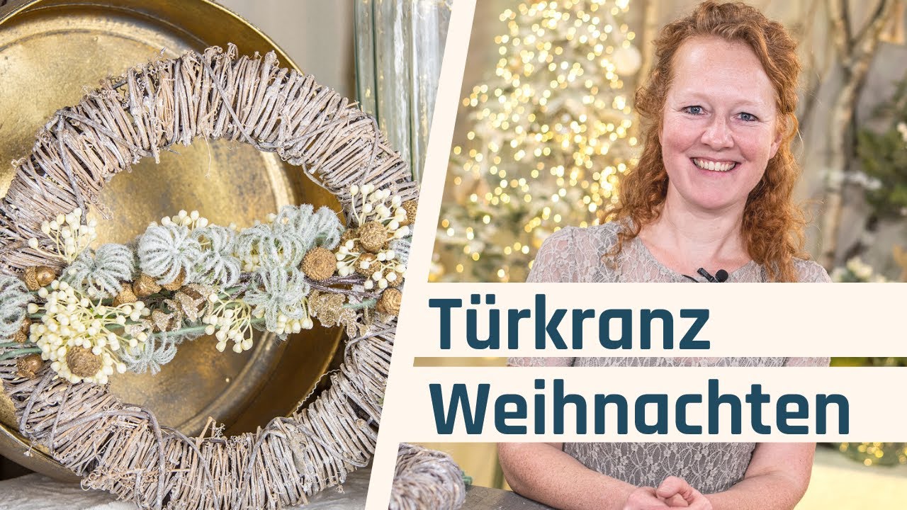 Tuerkranz Advent Deko Kranz aus der DIY Box Weihnachtskranz basteln