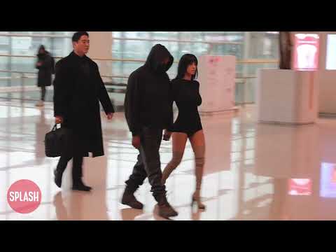 Kanye West And Bianca Censori Spotted Together At Seoul Airport 