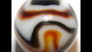 Peltier Rebel & Clown ~ Vintage Machine Made Marbles