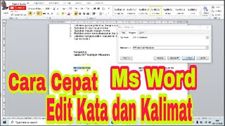 Cara Mengganti Kalimat di Word secara Bersamaan dengan Cepat, Edit Ms Word Document | Calon Guru