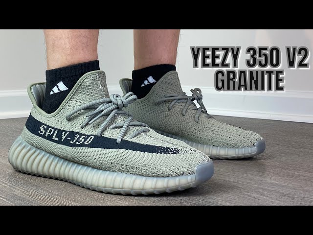 YEEZY 350 V2 GRANITE ON FEET REP REVIEW @Lgroseru55 - YouTube