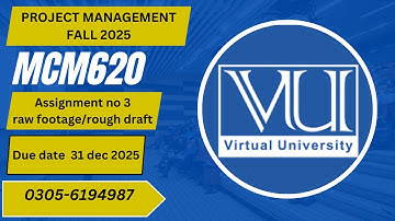 mcm620 Assignment no 3 solution raw footage/rough draft