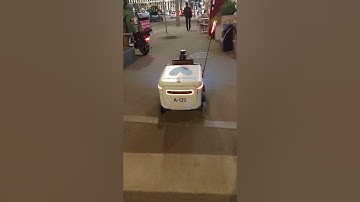 When a delivery robot meets a food courier