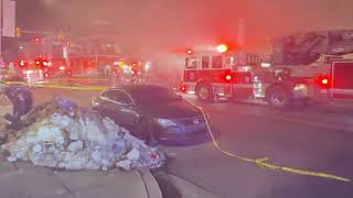 BCFD Truck 10 arriving and setting up on N Charles St 2-12-26