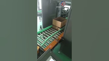 Empty carton box forming erecting making machine automatic carton former erector line running video