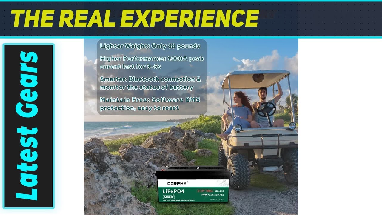 Литиевая батарея OGRPHY 48 В 100 Ач: идеальное решение для повышения мощности гольф-кара!