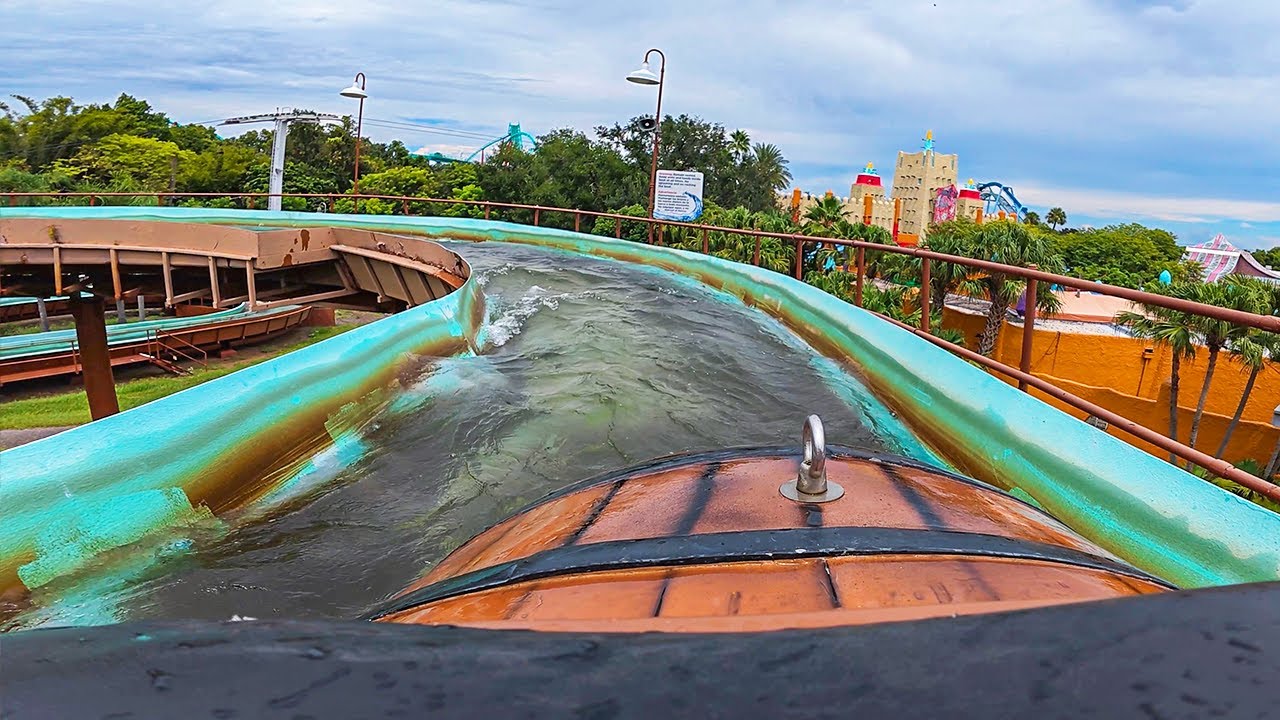 STANLEY FALLS, Busch Gardens Tampa POV/Off-Ride, Arrow Dynamics Log Flume (Final Day of Operation)