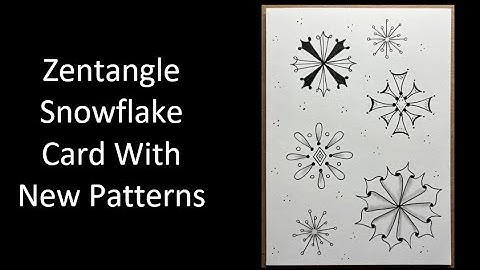 Zentangle Holiday Card with Snowflake Patterns