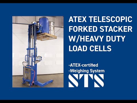 ATEX Telescopic Forked Stacker with Load Cells (STP08-FAC01-HDLC-Ex)