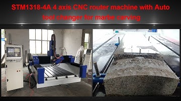Small 4 axis ATC CNC router for carving stone and marble