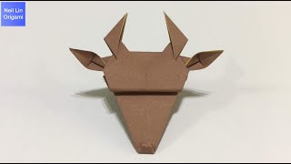 Easy Origami Bull Tutorial   How to Make a Paper Bull