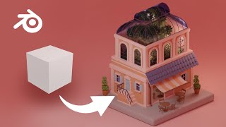 How to make a cute Greenhouse in Blender | Low Poly Tutorials #4