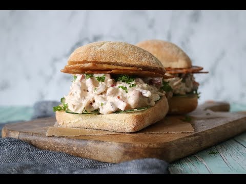 The Best Chicken Salad Sandwich With Crispy Chicken Skin - By One Kitchen