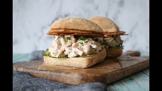The Best Chicken Salad Sandwich With Crispy Chicken Skin - By One Kitchen