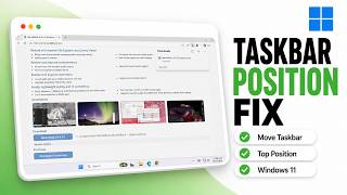 How to Move the Taskbar in Windows 11 (2026 Taskbar Position)