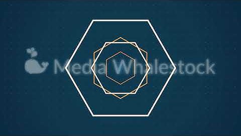 Yellow and white hexagons abstract motion background, seamless loop. Animation. Hexagon frames widen