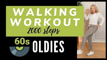 60s Oldies Walking Workout | 15 minute Low Impact Indoor Walk | Fitness over 50