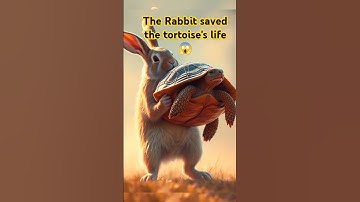 The rabbit 🐇 saved the  tortoise