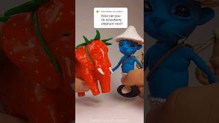 Strawberry Elephant Clay Art