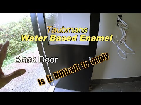Black Door painting with Taubman's Water based Enamel