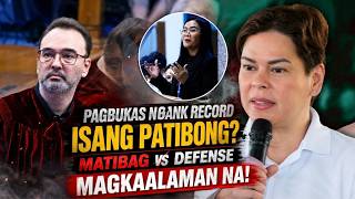 Day 8 Impeachment Trial VPSara Duterte! Matibag Witness! Bank Record Opening Palibong?